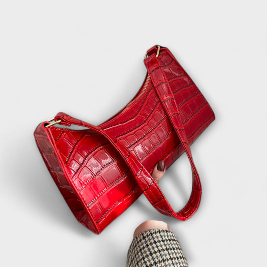 Aurellia. - Spacious and Elegant Glossy Leather Bag for Everyday Use