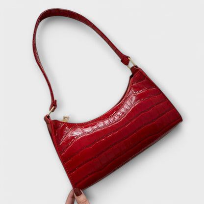 Aurellia. - Spacious and Elegant Glossy Leather Bag for Everyday Use