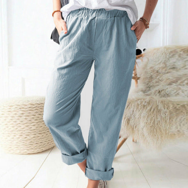 Casual Plain Trousers