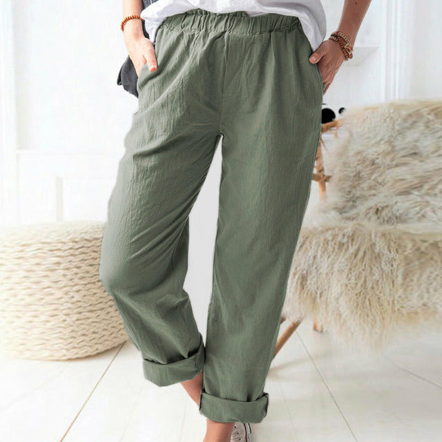 Casual Plain Trousers