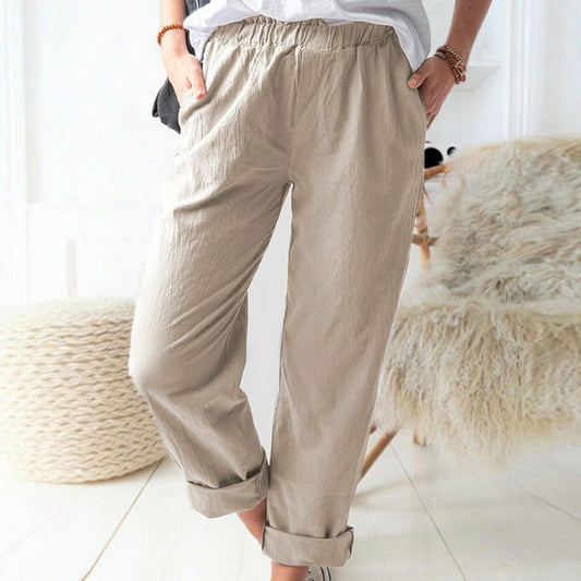 Casual Plain Trousers