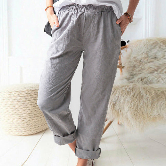 Casual Plain Trousers