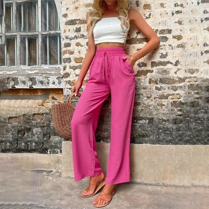 Casual Solid Colour Trousers
