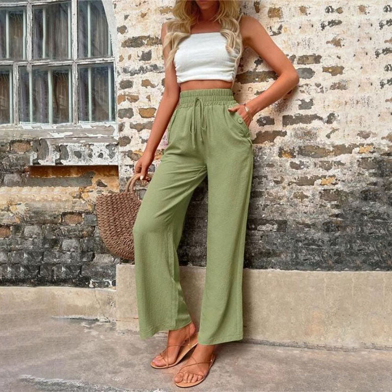 Casual Solid Colour Trousers