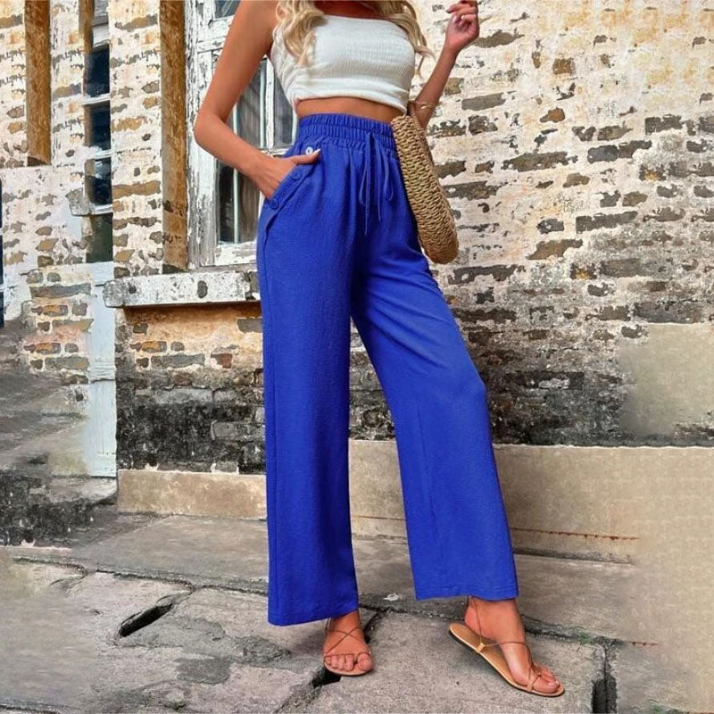Casual Solid Colour Trousers