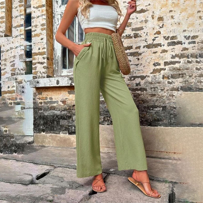Casual Solid Colour Trousers