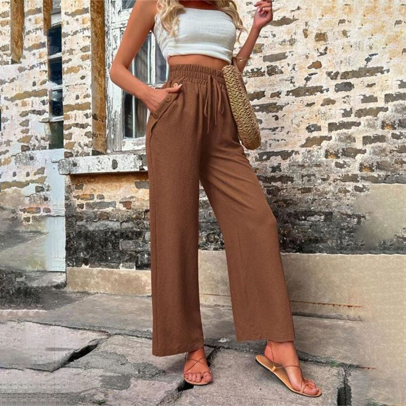 Casual Solid Colour Trousers