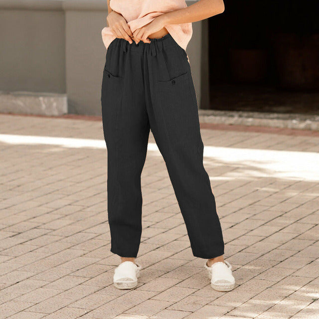 Casual Trousers with Elastic Waist
