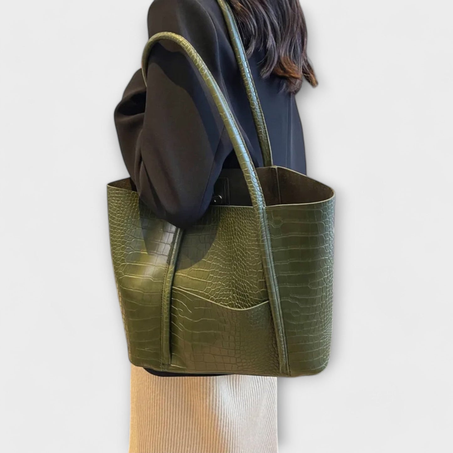 RL Vintage Shoulder Bag in Faux Leather - Elegant and Functional for Everyday Use