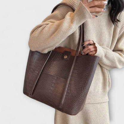 RL Vintage Shoulder Bag in Faux Leather - Elegant and Functional for Everyday Use