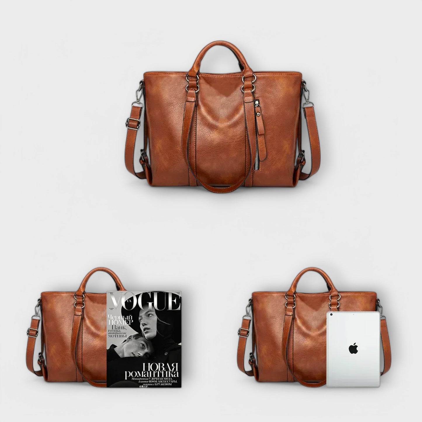 Aurellia Large Leather Bag - Elegant and Spacious for Everyday Use