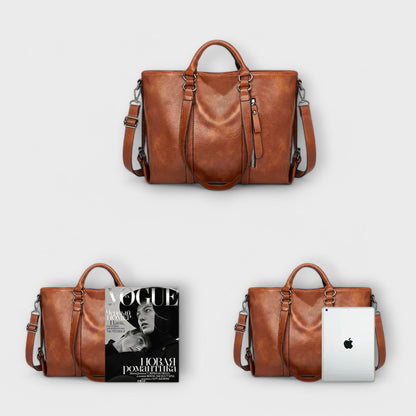 Aurellia Large Leather Bag - Elegant and Spacious for Everyday Use