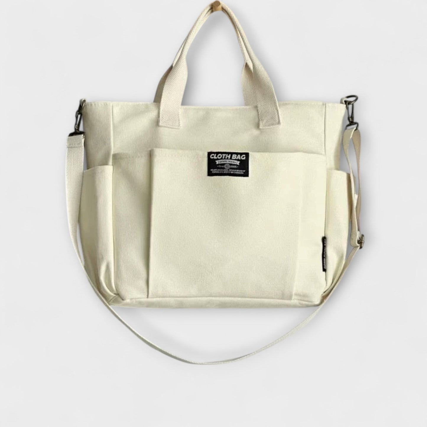 Canvas Shoulder Bag with Adjustable Strap - Spacious and Durable for Work or School