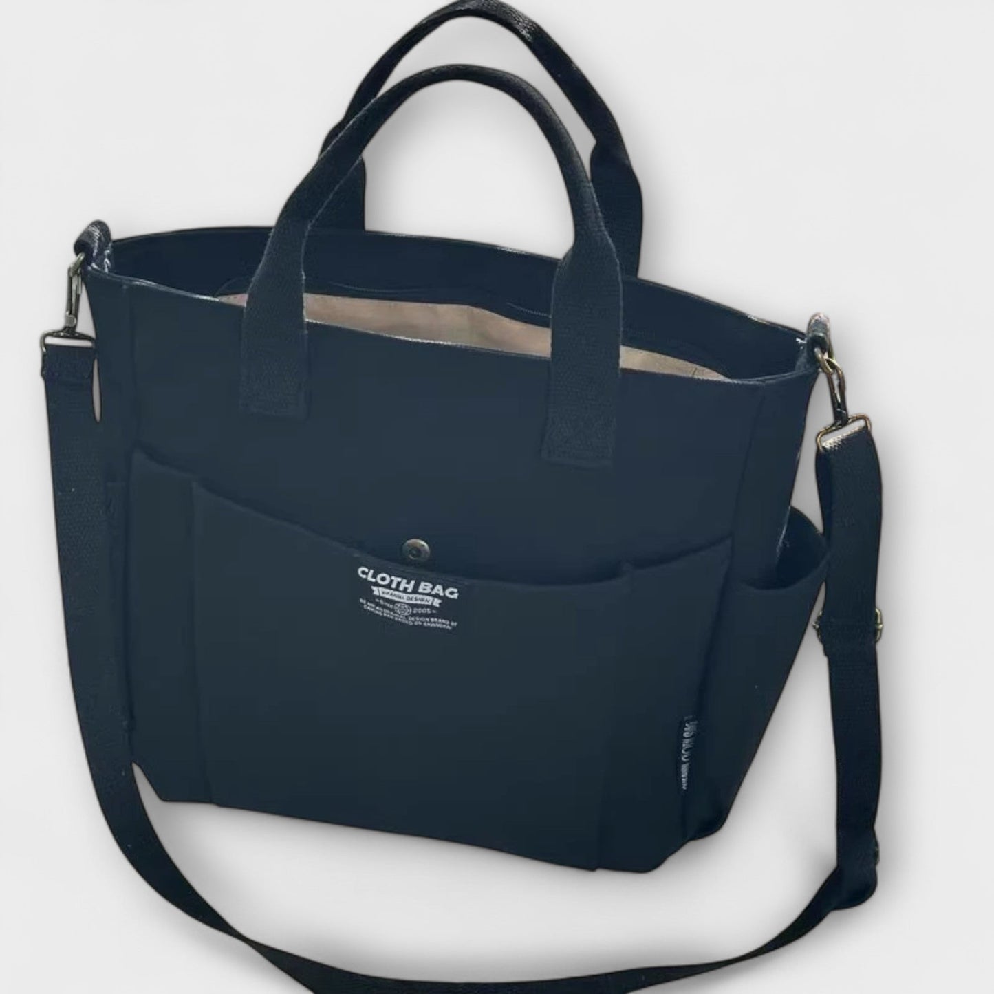 Canvas Shoulder Bag with Adjustable Strap - Spacious and Durable for Work or School