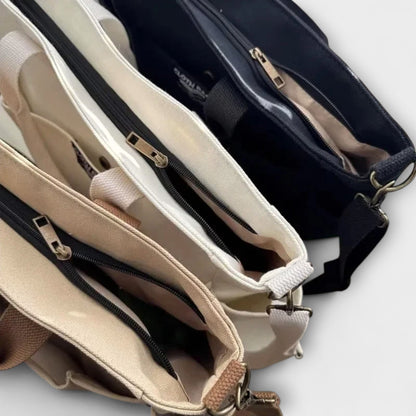 Canvas Shoulder Bag with Adjustable Strap - Spacious and Durable for Work or School