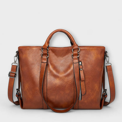 Aurellia Large Leather Bag - Elegant and Spacious for Everyday Use