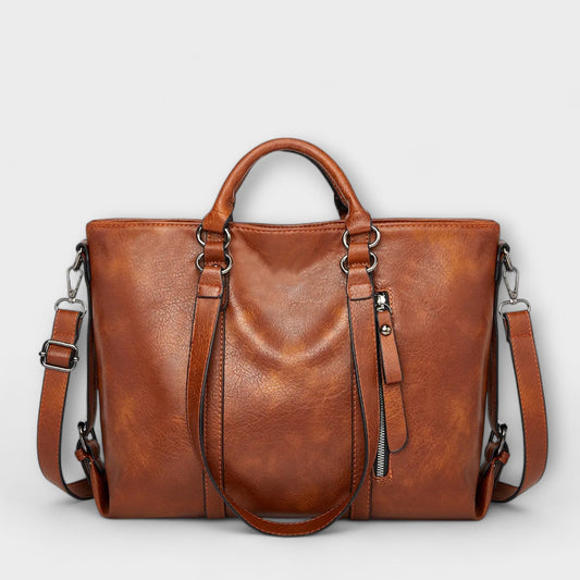 Aurellia Large Leather Bag - Elegant and Spacious for Everyday Use