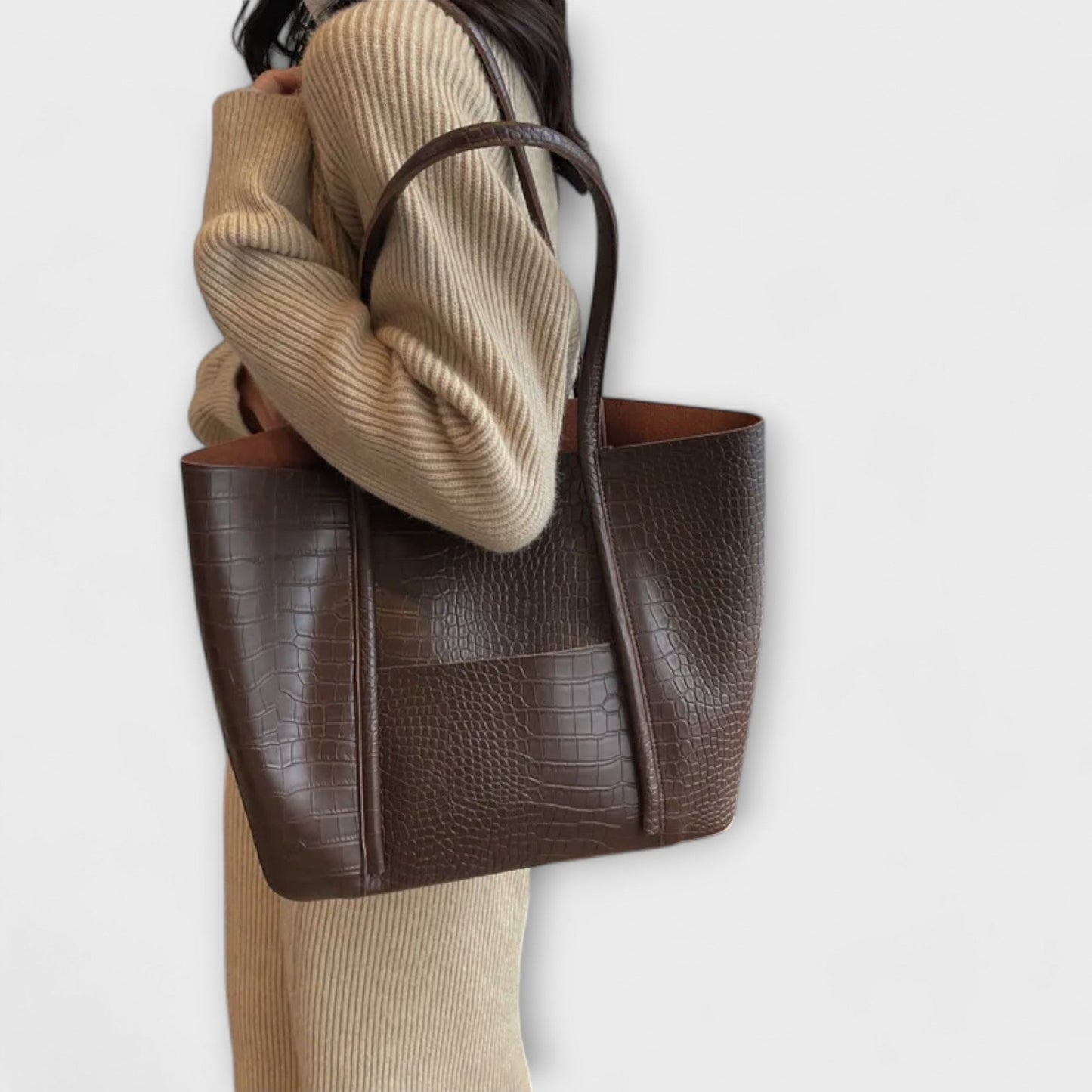 RL Vintage Shoulder Bag in Faux Leather - Elegant and Functional for Everyday Use