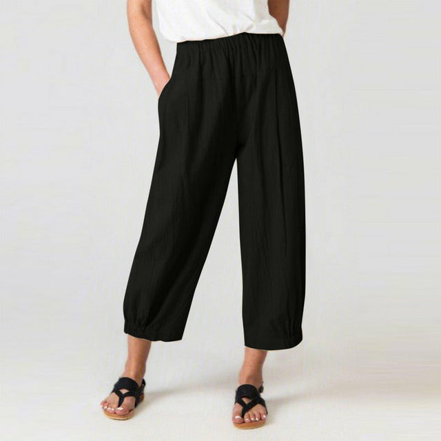 High-Waisted Harem Trousers