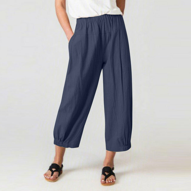 High-Waisted Harem Trousers