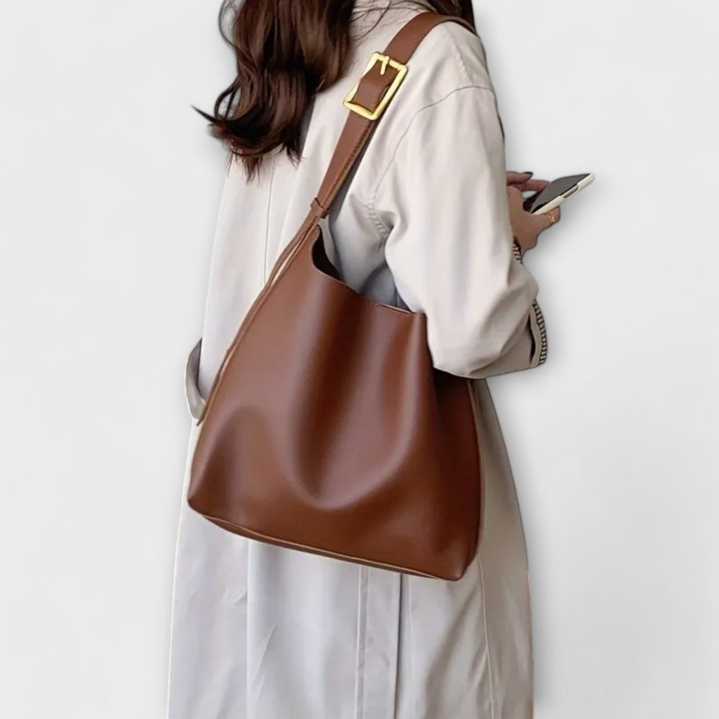 Aurellia - Elegant PU leather crossbody bag with versatile design and practical space for work and leisure