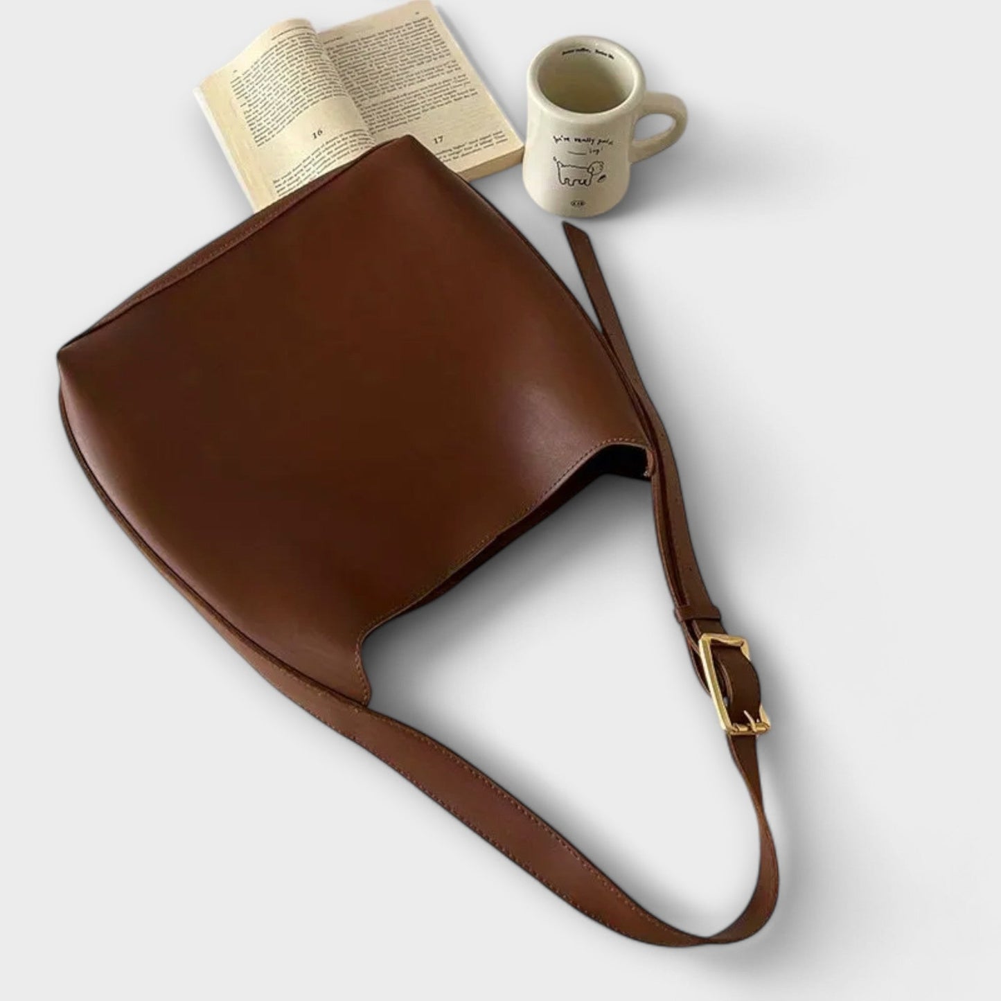 Aurellia - Elegant PU leather crossbody bag with versatile design and practical space for work and leisure