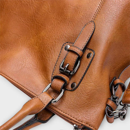 Aurellia Swiss Leather Shoulder Bag - Elegant and Durable, Women's, Scratch-Resistant, Stain-Resistant, Water-Repellent, Adjustable Strap