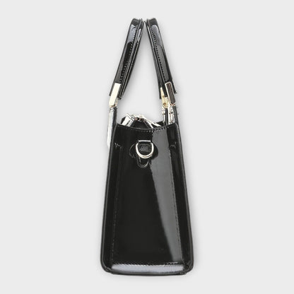 Aurellia - Glossy PU Handbag with Crocodile Pattern, Elegant and Spacious Design for Every Occasion