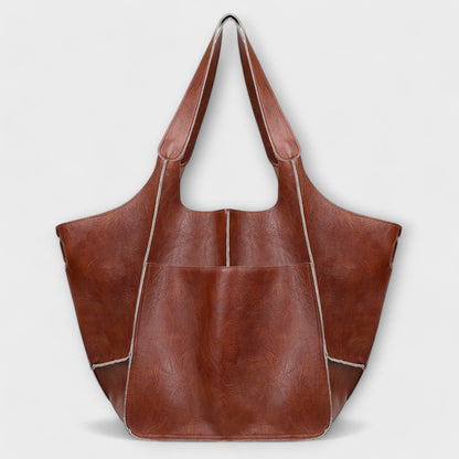 Aurellia Oversized Weekender Bag, PU Leather, Versatile Travel Tote