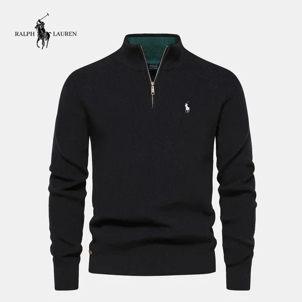 Rl - Knit Pullover with Half Zip