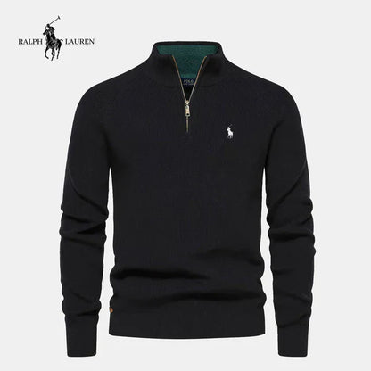 Rl - Knit Pullover with Half Zip