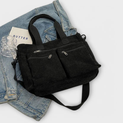 Aurellia Shoulder Bag - Lightweight, Water-Resistant Rope Material, Spacious Zippered Compartment, Ideal for Work or Travel