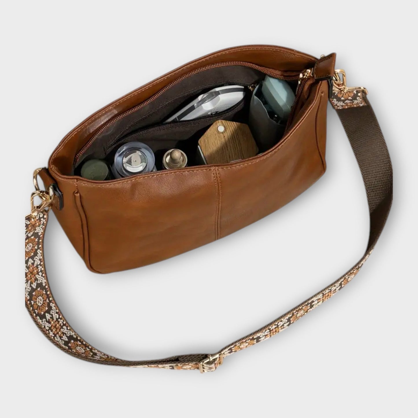 Aurellia Vegan Crossbody Bag - Elegant, Eco-Friendly, Adjustable Strap