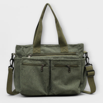 Aurellia Shoulder Bag - Lightweight, Water-Resistant Rope Material, Spacious Zippered Compartment, Ideal for Work or Travel