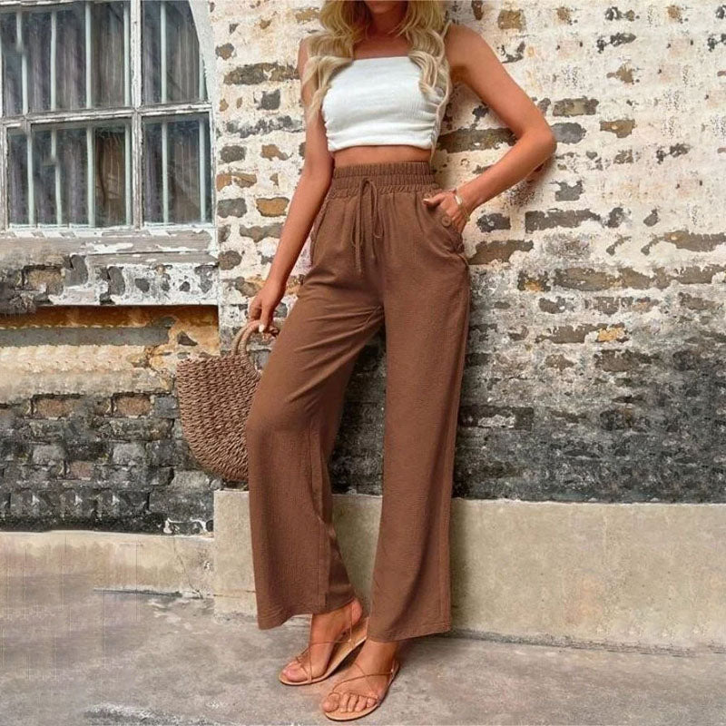 Casual Solid Colour Trousers