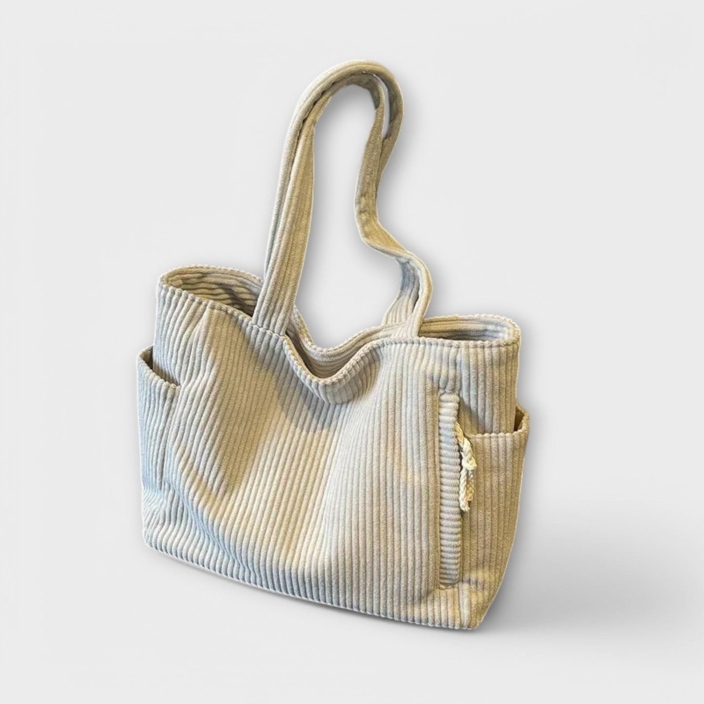 Aurellia Shoulder Bag - Spacious Cord Design with Pockets, 39x15x28 cm, Available in Multiple Colours