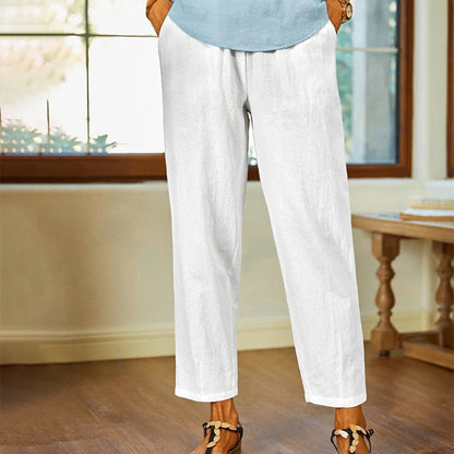 【Cotton and Linen】Casual Plain Trousers