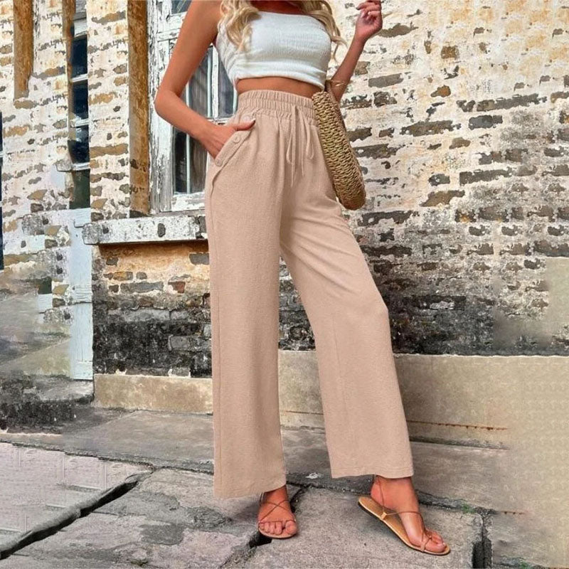 Casual Solid Colour Trousers