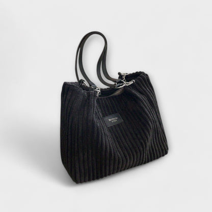 Aurellia Shoulder Bag in Soft Rope - Adjustable Strap, Spacious Design, Khaki