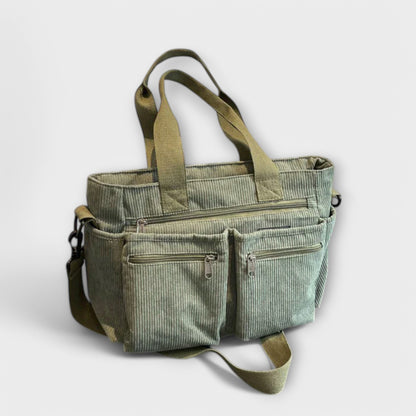 Aurellia Shoulder Bag - Lightweight, Water-Resistant Rope Material, Spacious Zippered Compartment, Ideal for Work or Travel