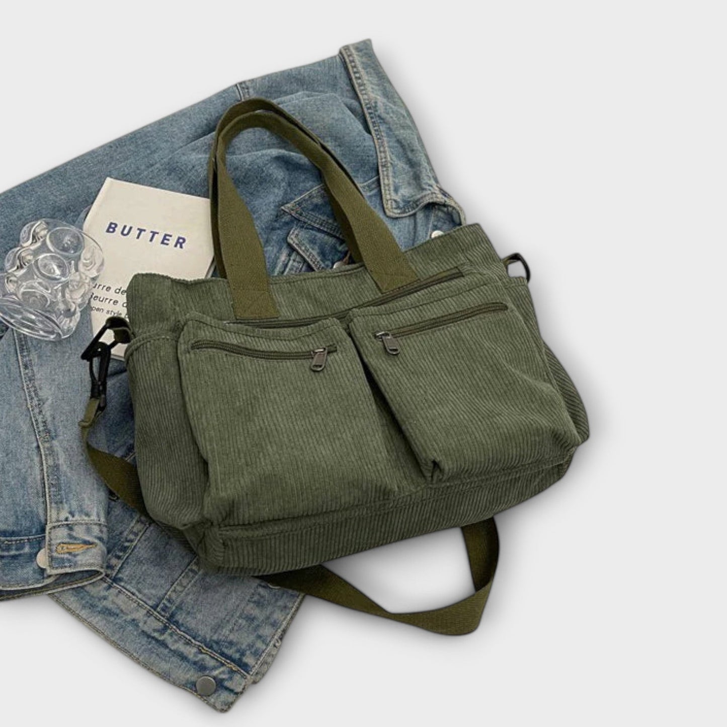 Aurellia Shoulder Bag - Lightweight, Water-Resistant Rope Material, Spacious Zippered Compartment, Ideal for Work or Travel