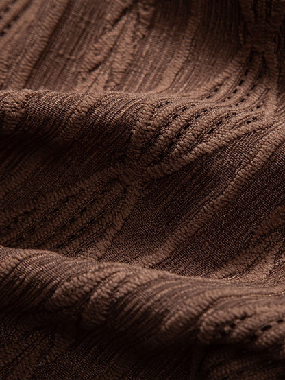Cuban Jacquard Geometric Shirt & Straight Leg Linen Trousers