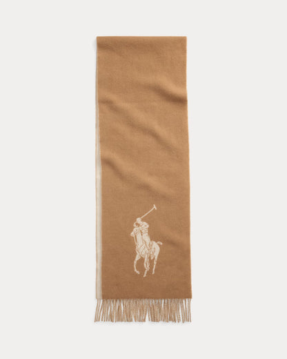 RL Fringe-Trim Wool Scarf