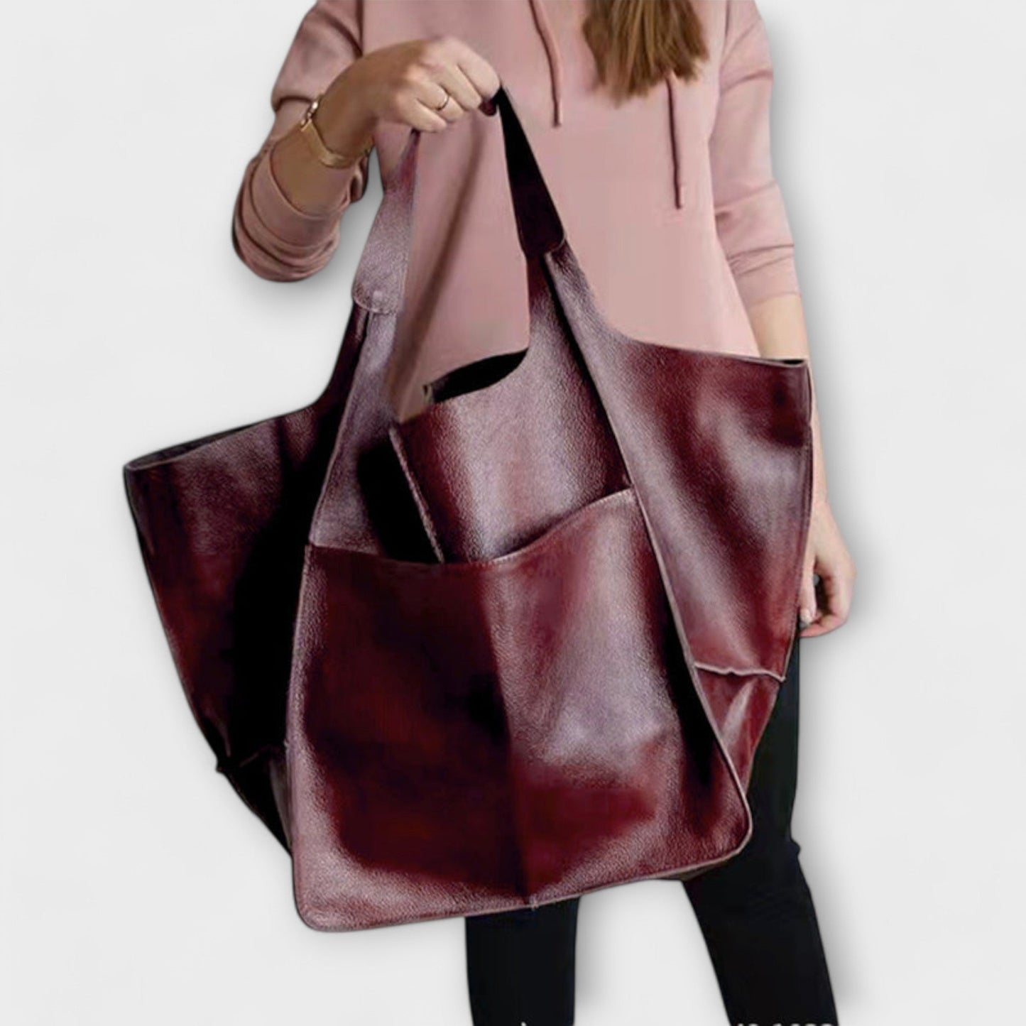 Aurellia Oversized Weekender Bag, PU Leather, Versatile Travel Tote