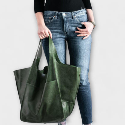 Aurellia Oversized Weekender Bag, PU Leather, Versatile Travel Tote