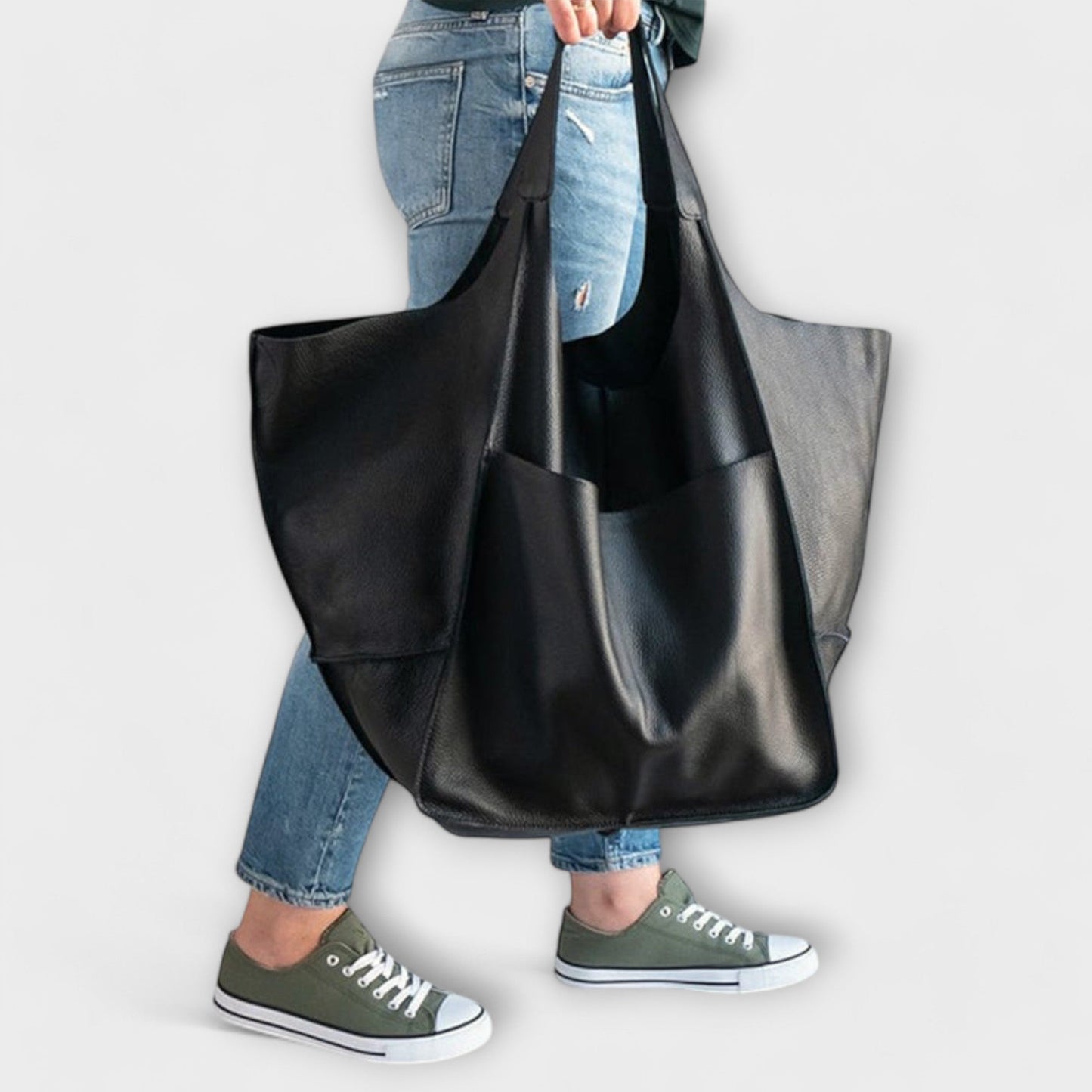 Aurellia Oversized Weekender Bag, PU Leather, Versatile Travel Tote