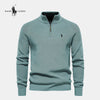Rl - Pullover a Maglia con Mezzo Zip