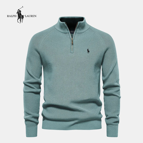 Rl - Knit Pullover with Half Zip
