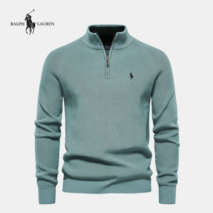 Rl - Knit Pullover with Half Zip