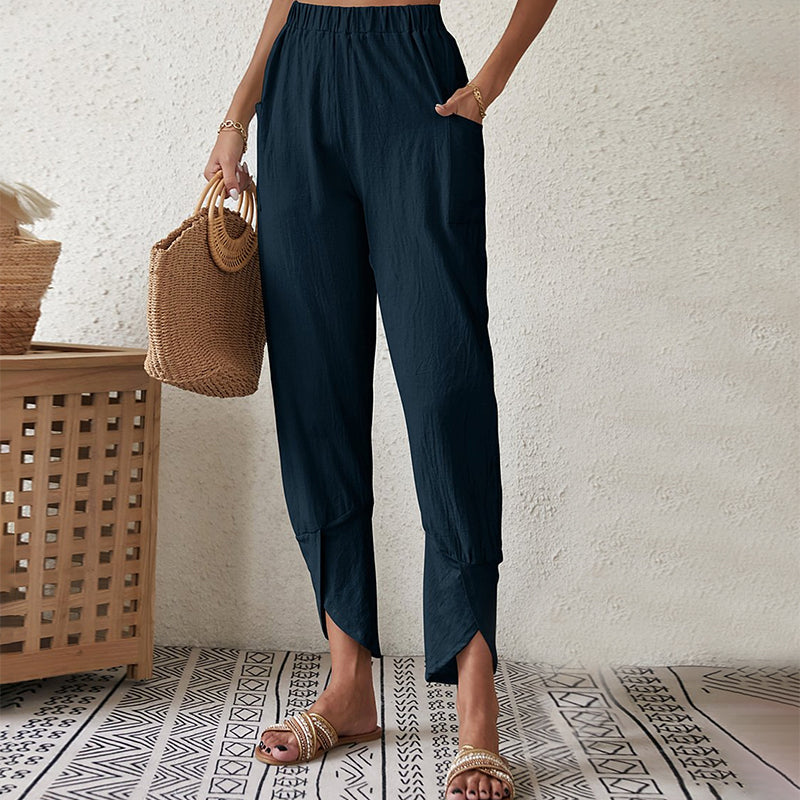 Monochromatic Casual Trousers